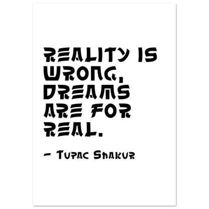 Tupac Shakur - Spruch Poster