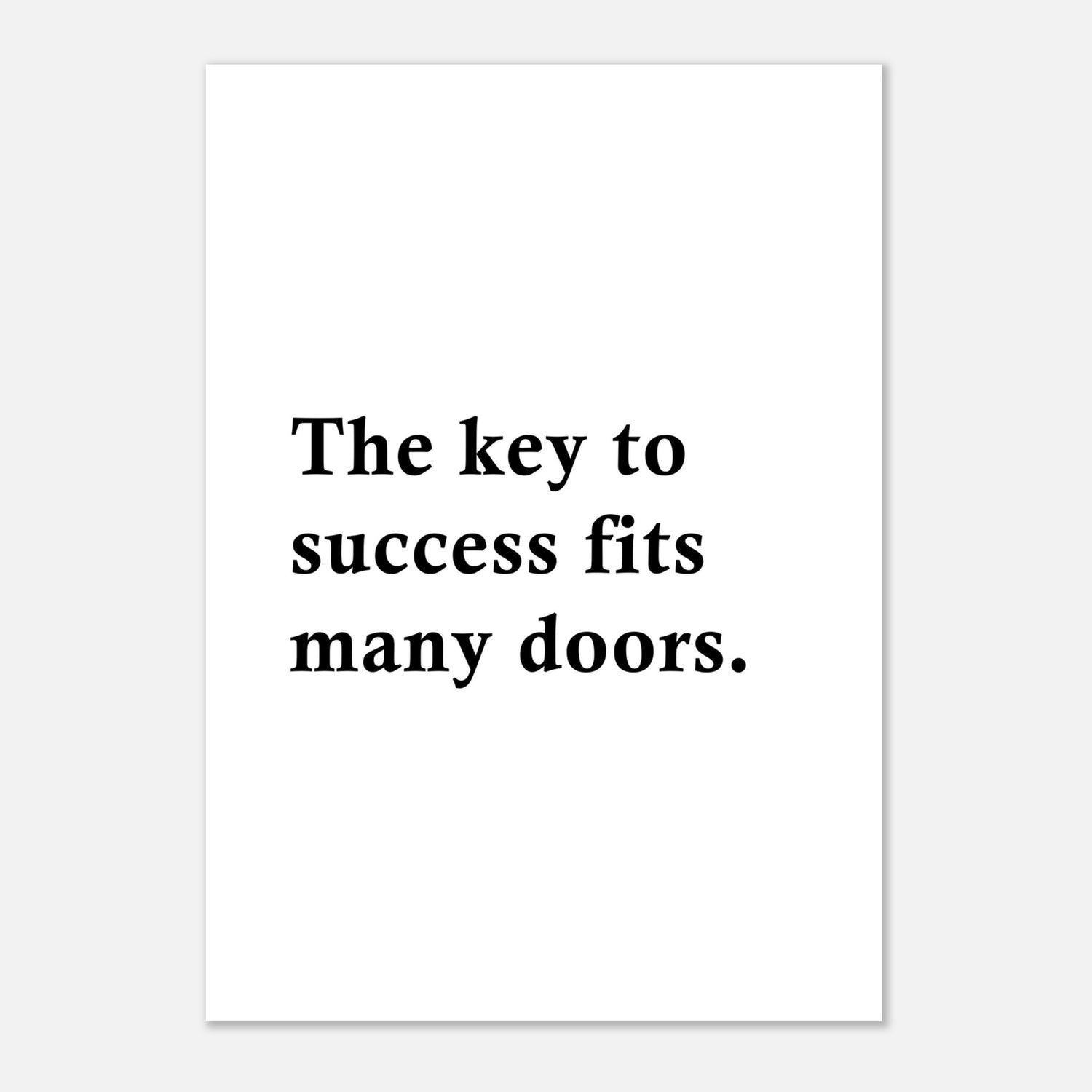 Key to Success - Spruch Poster