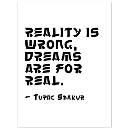 Tupac Shakur - Spruch Poster