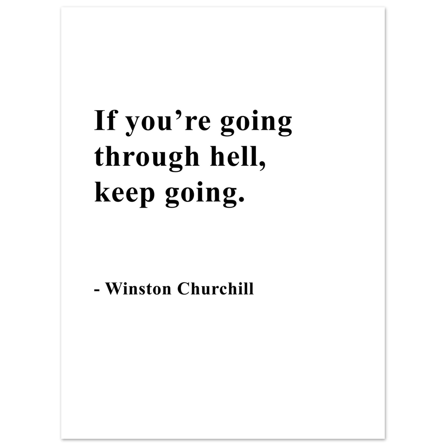 Winston Churchill - Spruch Poster